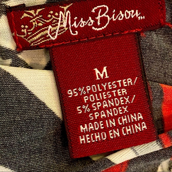 MISS BISOU | RED & BLACK DRESS SZ M - Picture 15 of 16